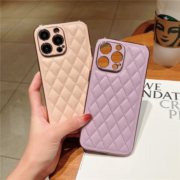 14 pro case luxury quilted diamond soft leather gold plated cases for iphone 14 pro max 14 plus chic electropated phone cover
14 pro case luxury quilted diamond soft leather gold plated cases for iphone 14 pro max 14 plus chic electropated phone cover