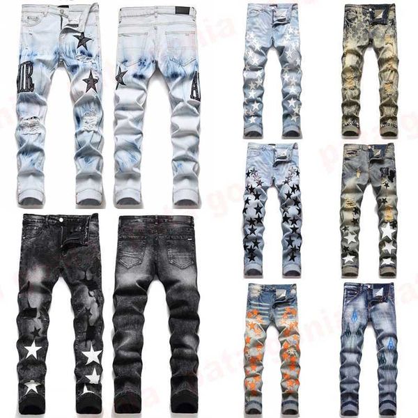 designer mens jeans fashion european america style jean hombre letter star embroidery pants patchwork ripped for motorcycle pant mens skinny, Blue
designer mens jeans fashion european america style jean hombre letter star embroidery pants patchwork ripped for motorcycle pant mens skinny, Blue