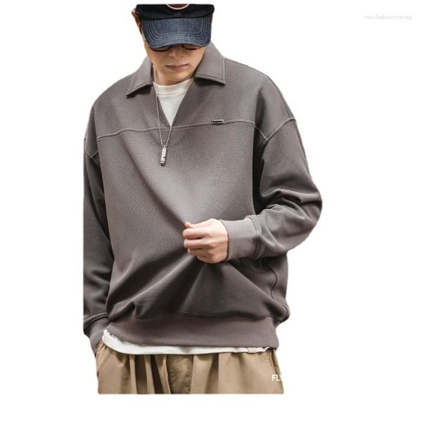 men's hoodies madden workwear american retro waffle v-neck polo shirt sweatshirt loose set head hundred lapel men ab39, Black
men's hoodies madden workwear american retro waffle v-neck polo shirt sweatshirt loose set head hundred lapel men ab39, Black