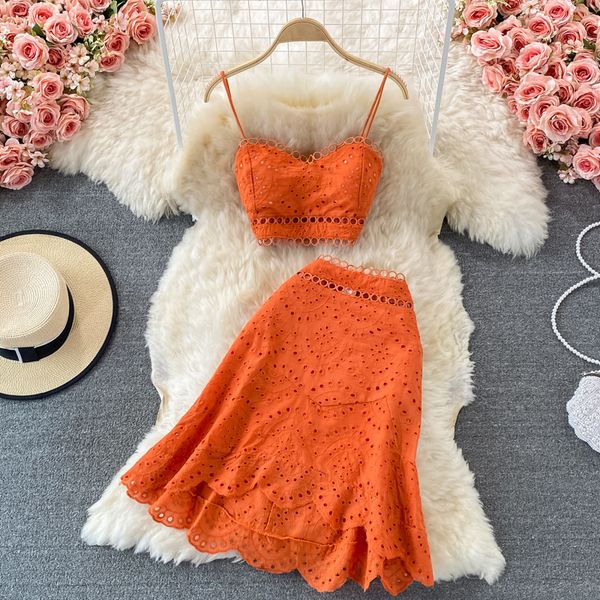 two piece dress summer elegant casual fashion skirts suit women hallow out sleeveless tanks a line saya pieces set female outfits 230705, White
two piece dress summer elegant casual fashion skirts suit women hallow out sleeveless tanks a line saya pieces set female outfits 230705, White