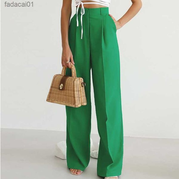 2023 spring women's green high waist wide leg pants ladies suit pants loose casual long trousers l230621, Black;white
2023 spring women's green high waist wide leg pants ladies suit pants loose casual long trousers l230621, Black;white