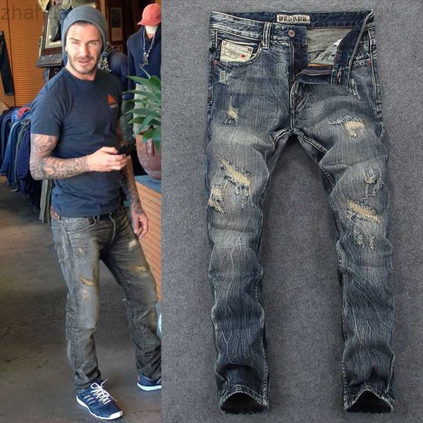 american european retro jeans men's stitching beggar's old patch loose straight long pants personality fashion brand locomotive, Blue
american european retro jeans men's stitching beggar's old patch loose straight long pants personality fashion brand locomotive, Blue