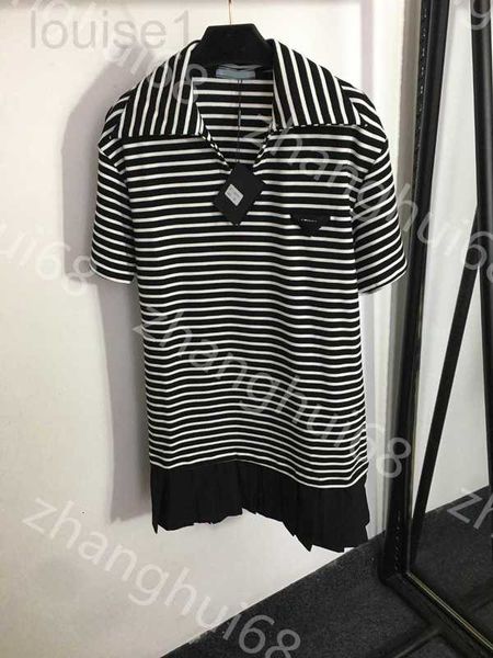 basic & casual dresses designer 23ss summer dresses women dress womens clothing hem pressed pleated patchwork lapel striped short-sleeved 9h, Black;gray
basic & casual dresses designer 23ss summer dresses women dress womens clothing hem pressed pleated patchwork lapel striped short-sleeved 9h, Black;gray