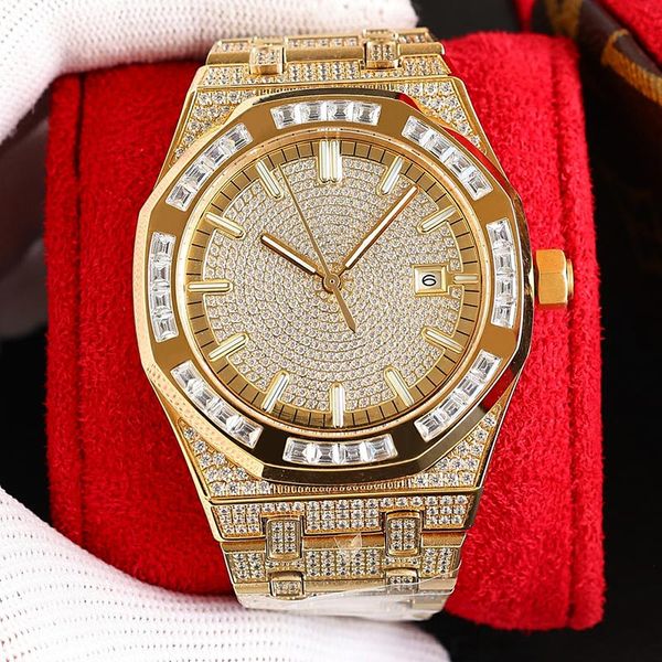 full diamond mens automatic watch mechanical movement watch 40mm fashion business wristwatches montre de luxe gifts for men wristwatch, Slivery;brown
full diamond mens automatic watch mechanical movement watch 40mm fashion business wristwatches montre de luxe gifts for men wristwatch, Slivery;brown