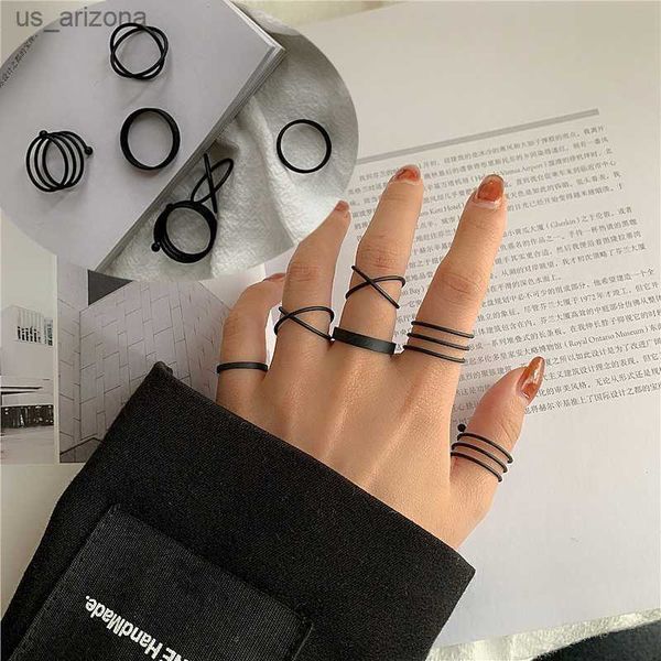 jwer 6pcs/set punk finger rings minimalist smooth black geometric metal rings for women girls party jewelry bijoux femme l230620, Silver
jwer 6pcs/set punk finger rings minimalist smooth black geometric metal rings for women girls party jewelry bijoux femme l230620, Silver