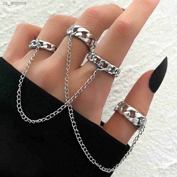 punk cool hiphop chain tassel rings for women multi-layer adjustable open finger rings set party gift jewelry l230620, Silver
punk cool hiphop chain tassel rings for women multi-layer adjustable open finger rings set party gift jewelry l230620, Silver