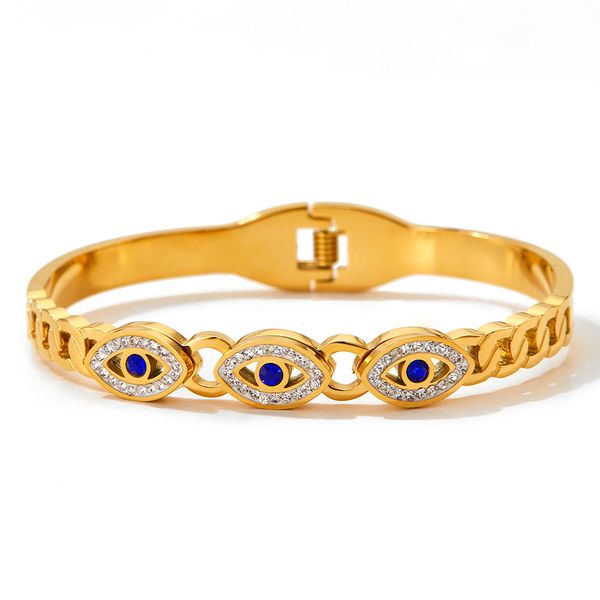 classic design evil eye bangle bracelet gold silver plated stainless steel jewelry for women gift, Black
classic design evil eye bangle bracelet gold silver plated stainless steel jewelry for women gift, Black