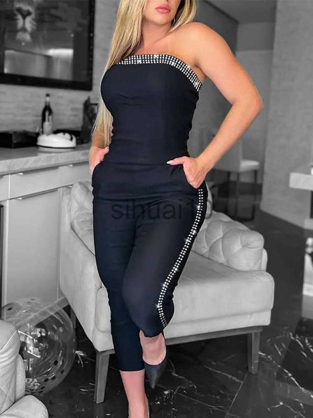 women's pants capris geometric print bandeau pocket design jumpsuit j230705, Black;white
women's pants capris geometric print bandeau pocket design jumpsuit j230705, Black;white