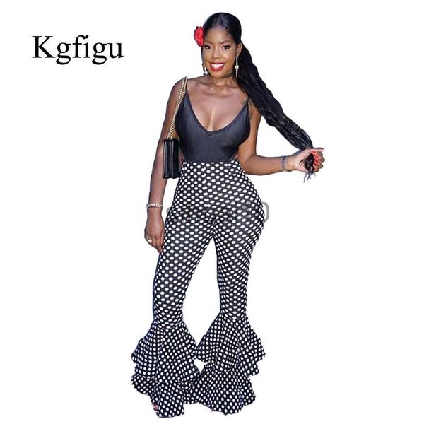 women's pants capris kgfigu women polka dot flared high-waisted trousers ladies ruffle pants bell bottom cute sweatpants streetwear goo, Black;white
women's pants capris kgfigu women polka dot flared high-waisted trousers ladies ruffle pants bell bottom cute sweatpants streetwear goo, Black;white
