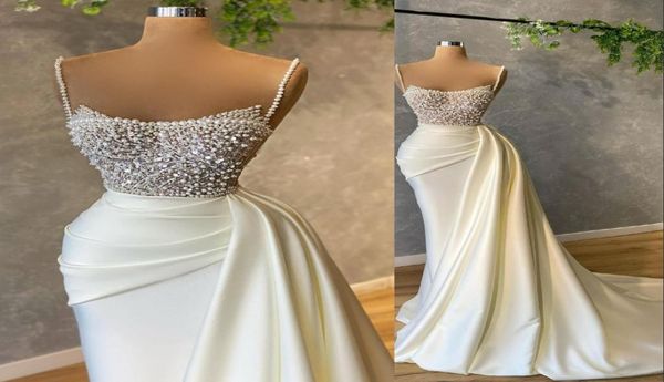 2021 luxury pearls spaghetti straps prom dresses mermaid evening dress beading sequins ruched satin sweep train party gowns o1201677, Black
2021 luxury pearls spaghetti straps prom dresses mermaid evening dress beading sequins ruched satin sweep train party gowns o1201677, Black