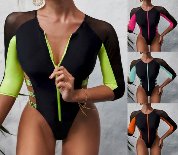 stylish women039s fashion stitching mesh swimsuits one piece swimsuit side waist cutout bikinis women long sleeve swimwear push3718453
stylish women039s fashion stitching mesh swimsuits one piece swimsuit side waist cutout bikinis women long sleeve swimwear push3718453
