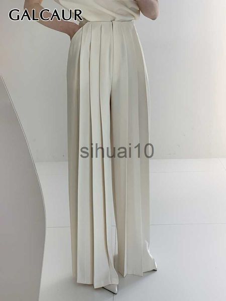 women's pants capris galcaur casual summer wide leg pants for women high waist ruched solid minimalist trousers female fashion clothes, Black;white
women's pants capris galcaur casual summer wide leg pants for women high waist ruched solid minimalist trousers female fashion clothes, Black;white