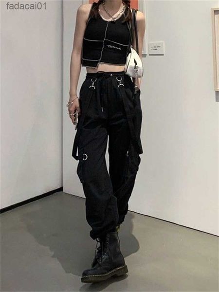 qweek gothic cargo pants women harajuku black high waisted hippie streetwear kpop oversize mall goth wide trousers for female l230621, Black;white
qweek gothic cargo pants women harajuku black high waisted hippie streetwear kpop oversize mall goth wide trousers for female l230621, Black;white