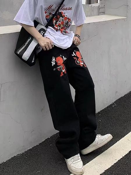 men's jeans y2k hip-hop demon print oversized jeans pants men fashion casual harajuku gothic loose straight stacked trousers streetwear, Blue
men's jeans y2k hip-hop demon print oversized jeans pants men fashion casual harajuku gothic loose straight stacked trousers streetwear, Blue