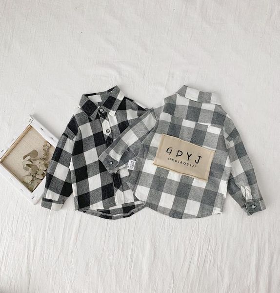 autumn little boys fashion letters patch long sleeve plaid shirts korean style cotton casual shirt 05y y2007041847838, White;black
autumn little boys fashion letters patch long sleeve plaid shirts korean style cotton casual shirt 05y y2007041847838, White;black