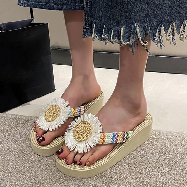 slipper summer straw bottom slippers sunflower lightweight thick sole flip flops bohemia beach holiday elevated sandals 230704, Black
slipper summer straw bottom slippers sunflower lightweight thick sole flip flops bohemia beach holiday elevated sandals 230704, Black