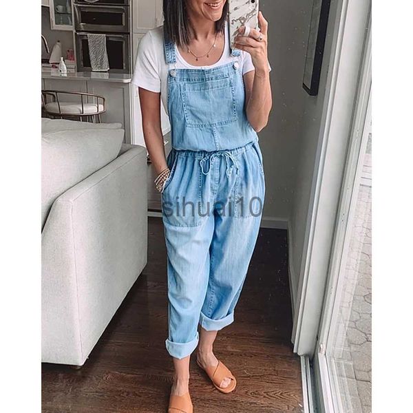 women's pants capris spring autumn thin loose casual womens denim jumpsuit lace up elastic waist overalls solid color wide leg trousers, Black;white
women's pants capris spring autumn thin loose casual womens denim jumpsuit lace up elastic waist overalls solid color wide leg trousers, Black;white