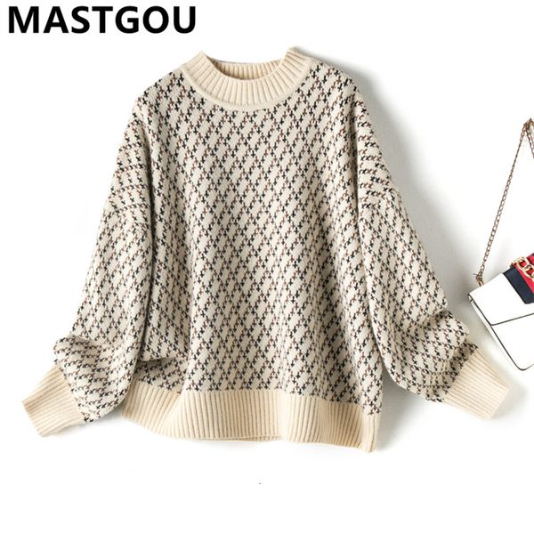 men s sweaters mastgou houndstooth knit women cashmere sweater lazy loose oversized pullover autumn winter christmas pull femme 230705, White;black
men s sweaters mastgou houndstooth knit women cashmere sweater lazy loose oversized pullover autumn winter christmas pull femme 230705, White;black