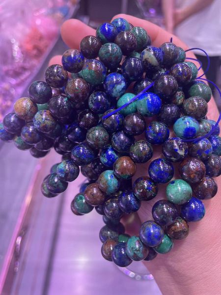 earth patterns natural azurite crystal beads bracelets wholesale 10mm azurite beaded jewelry, Black
earth patterns natural azurite crystal beads bracelets wholesale 10mm azurite beaded jewelry, Black