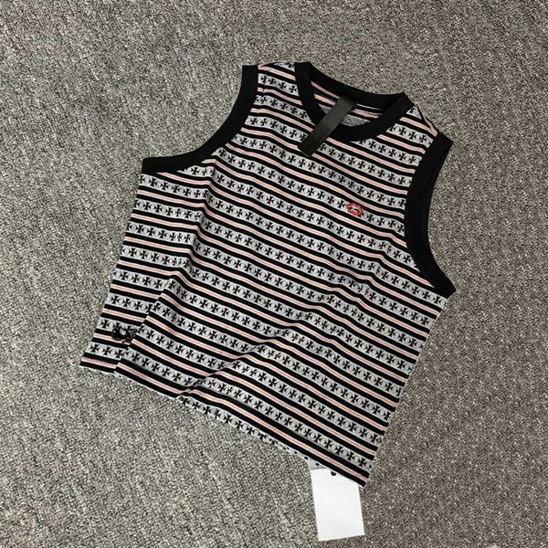 poison house correct version ch crook 23fw new striped jacquard sword embroidery tank top, White
poison house correct version ch crook 23fw new striped jacquard sword embroidery tank top, White