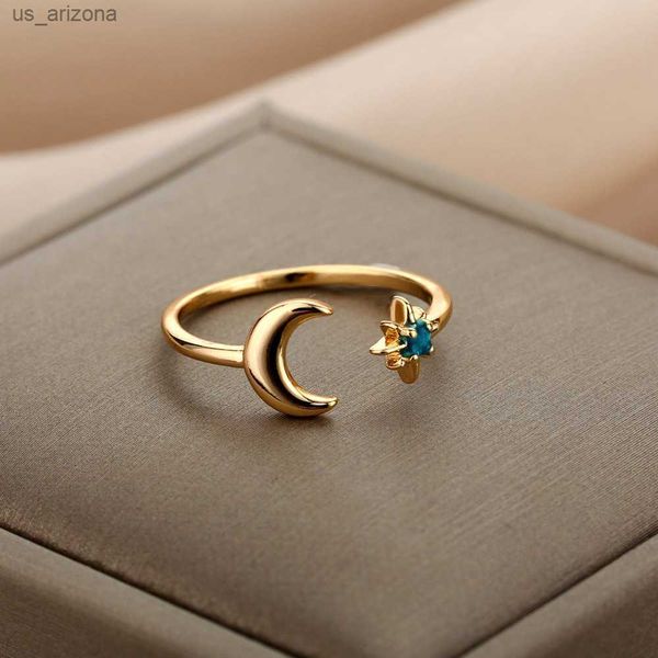 zircon moon rings for women stainless steel glowing moon star adjustable finger ring aesthetic wedding jewelery gift bague femme l230620, Silver
zircon moon rings for women stainless steel glowing moon star adjustable finger ring aesthetic wedding jewelery gift bague femme l230620, Silver