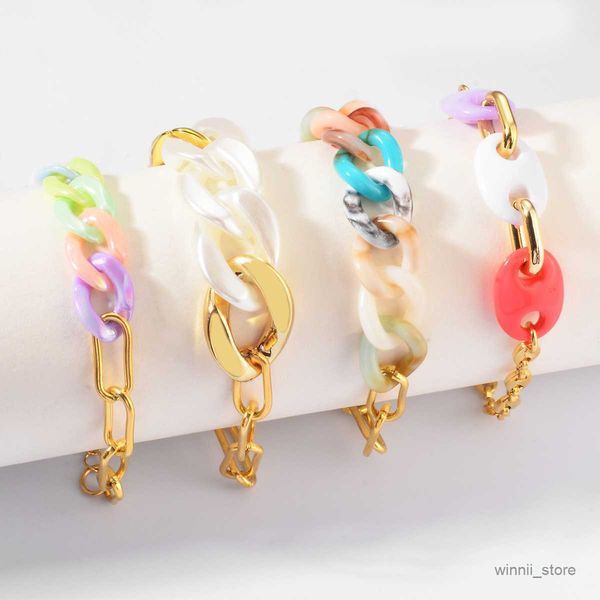 charm bracelets colorful beads stainless steel chain bracelet for women cuff pulseras bracelets bangles gifts r230705, Golden;silver
charm bracelets colorful beads stainless steel chain bracelet for women cuff pulseras bracelets bangles gifts r230705, Golden;silver