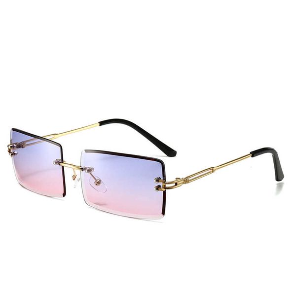 2023 new square frameless trimmed fashion street p designer mens vintage sunglasses brands for women men line, White;black
2023 new square frameless trimmed fashion street p designer mens vintage sunglasses brands for women men line, White;black