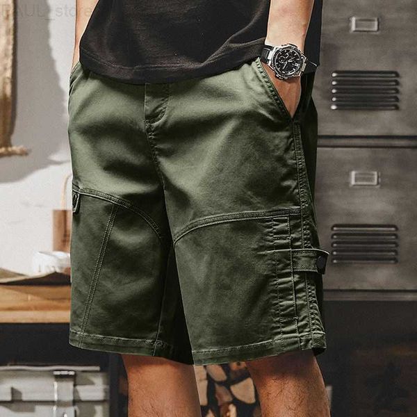 men's 2023 summer cargo men casual loose straight male fashion solid elastci waist big pocket military shorts for mans l230705, White;black
men's 2023 summer cargo men casual loose straight male fashion solid elastci waist big pocket military shorts for mans l230705, White;black