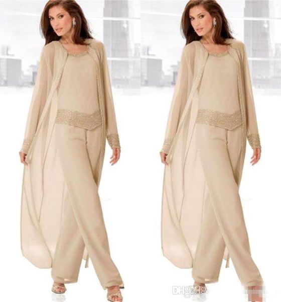 champagne three piece mother of the bride pant suits with long jackets long sleeves beaded chiffon mother plus size wedding guest 7613492, Black;red
champagne three piece mother of the bride pant suits with long jackets long sleeves beaded chiffon mother plus size wedding guest 7613492, Black;red
