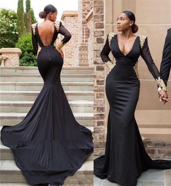 black evening dresses backless deep v neck mermaid long formal prom gowns gold lace applique long sleeves african gowns 2246216, Black;red
black evening dresses backless deep v neck mermaid long formal prom gowns gold lace applique long sleeves african gowns 2246216, Black;red