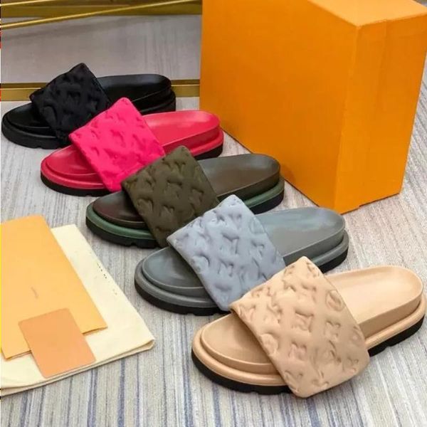brand women slippers luxury sandals pool pillow comfortable slippers platform sandals women's genuine leather summer shoes, Black
brand women slippers luxury sandals pool pillow comfortable slippers platform sandals women's genuine leather summer shoes, Black