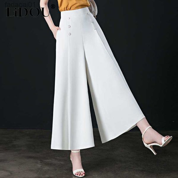 spring summer high waist elegant fashion wide leg skirt pants lady loose allmatch solid ankle length trousers women's clothin l230621, Black;white
spring summer high waist elegant fashion wide leg skirt pants lady loose allmatch solid ankle length trousers women's clothin l230621, Black;white