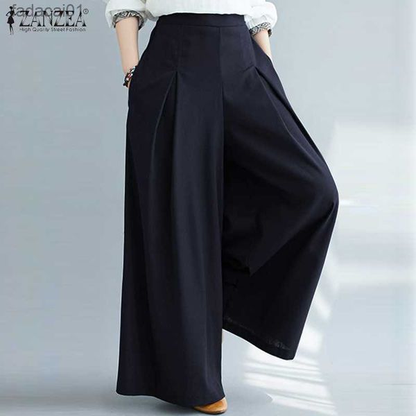 zanzea women elastic waist wide leg pants loose autumn trousers culottes elegant office ladies casual palazzo work pantalon l230621, Black;white
zanzea women elastic waist wide leg pants loose autumn trousers culottes elegant office ladies casual palazzo work pantalon l230621, Black;white