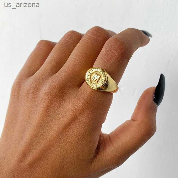 vintage initial letter signet rings for women stainless steel ring round opening letter ring aesthetic wedding jewelry gift 2023 l230620, Silver
vintage initial letter signet rings for women stainless steel ring round opening letter ring aesthetic wedding jewelry gift 2023 l230620, Silver
