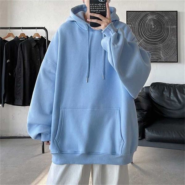 men's hoodies autumn korean version of the solid color sweater trend wild hooded thick coat loose long-sleeved yowp, Black
men's hoodies autumn korean version of the solid color sweater trend wild hooded thick coat loose long-sleeved yowp, Black