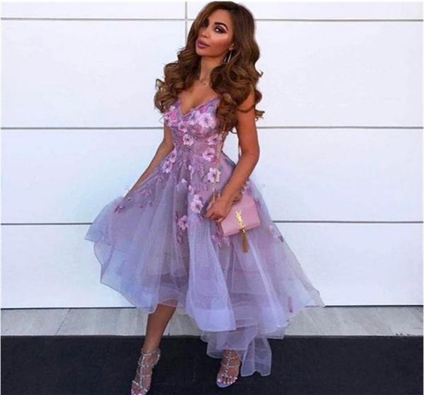 2021 lavender 3d flower cocktail dresses high low v neck lace applique vestidos de gala tulle homecoming gowns abendkleider9875176, Black
2021 lavender 3d flower cocktail dresses high low v neck lace applique vestidos de gala tulle homecoming gowns abendkleider9875176, Black