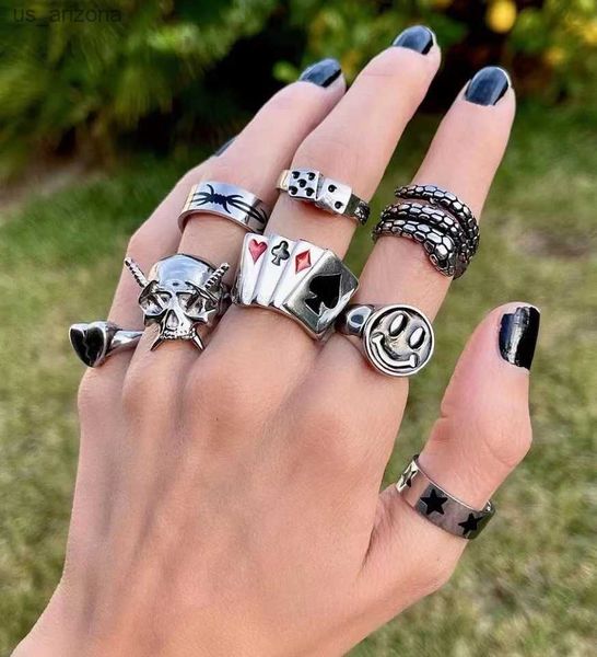 lost lady eternal snake joker barb wire teddy bear black happy fack love banner brain heart ring l230620, Silver
lost lady eternal snake joker barb wire teddy bear black happy fack love banner brain heart ring l230620, Silver