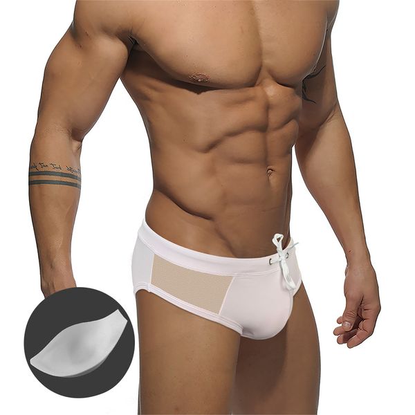 men's swimwear men's swimming trunks with push pads european and american fashion side mesh panels swimwear summer beach surfing f
men's swimwear men's swimming trunks with push pads european and american fashion side mesh panels swimwear summer beach surfing f