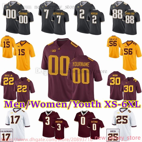 custom s-6xl ncaa minnesota golden gophers football stitched jerseys 2 tanner morgan 88 brevyn spann-ford 7 chris autman-bell 77 blaise andr, Black
custom s-6xl ncaa minnesota golden gophers football stitched jerseys 2 tanner morgan 88 brevyn spann-ford 7 chris autman-bell 77 blaise andr, Black