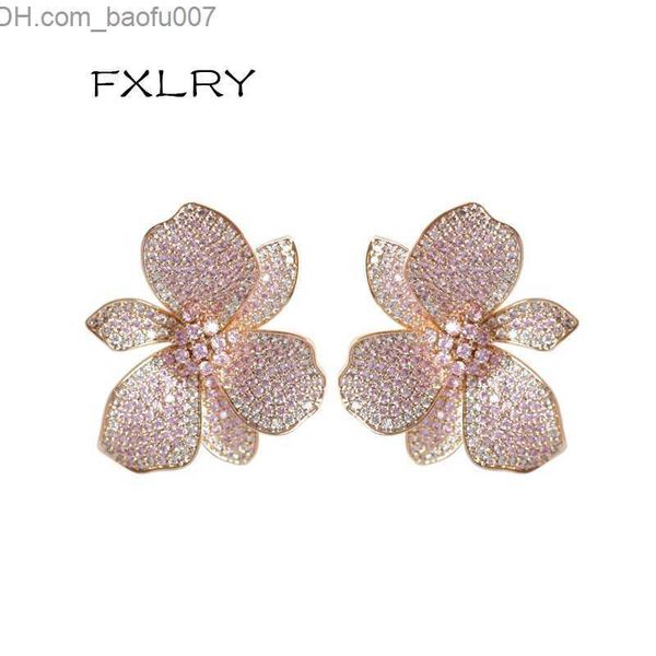 charm fxlry new design fashion gold cubic zirconia large flower stud eearring women's wedding bridal jewelry z230706, Golden
charm fxlry new design fashion gold cubic zirconia large flower stud eearring women's wedding bridal jewelry z230706, Golden