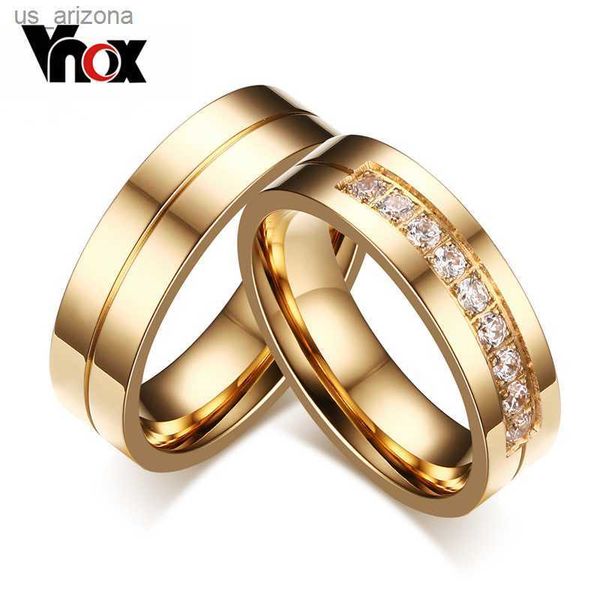 vnox trendy wedding bands rings for women / men love gift gold-color stainless steel cz promise couple jewelry l230620, Silver
vnox trendy wedding bands rings for women / men love gift gold-color stainless steel cz promise couple jewelry l230620, Silver