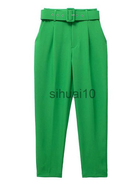 women's pants capris yenkye 2022 ew female green suit pants trousers for women with belt pockets office ladies elegant pants pantn j230, Black;white
women's pants capris yenkye 2022 ew female green suit pants trousers for women with belt pockets office ladies elegant pants pantn j230, Black;white