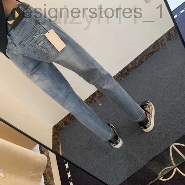 men's jeans designer designer spring and autumn new embroidery letter straight slim fit feet elastic cropped pants d00m me7f, Blue
men's jeans designer designer spring and autumn new embroidery letter straight slim fit feet elastic cropped pants d00m me7f, Blue