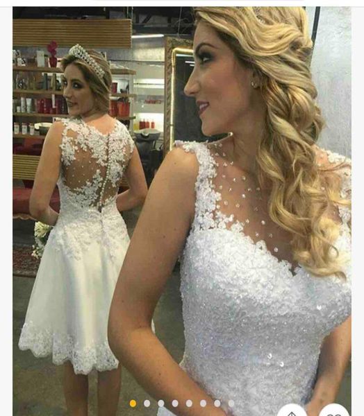 white short wedding dresses jewel neck a line tulle applique lace wedding gowns plus size country mini beach bridal dress1882392
white short wedding dresses jewel neck a line tulle applique lace wedding gowns plus size country mini beach bridal dress1882392