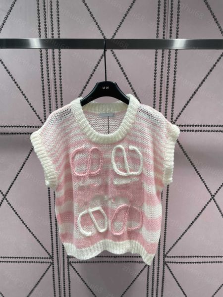23ss womens designer clothing womens knits new crew-neck striped jacquard cutout sweater womens clothes, White
23ss womens designer clothing womens knits new crew-neck striped jacquard cutout sweater womens clothes, White