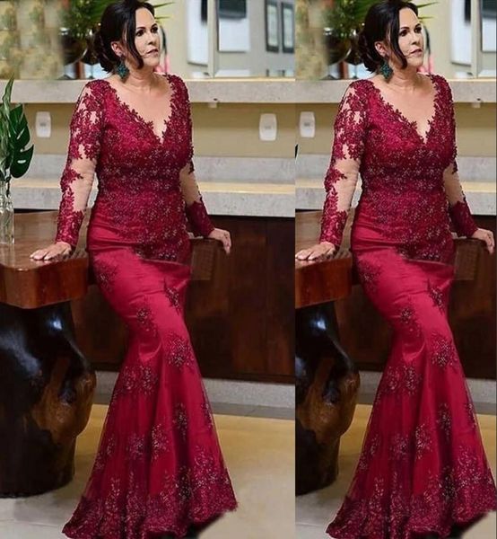 2021 burgundy dark red plus size mother of the bride dresses mermaid long sleeves lace appliques crystal beads floor length formal7513235, Black;red
2021 burgundy dark red plus size mother of the bride dresses mermaid long sleeves lace appliques crystal beads floor length formal7513235, Black;red