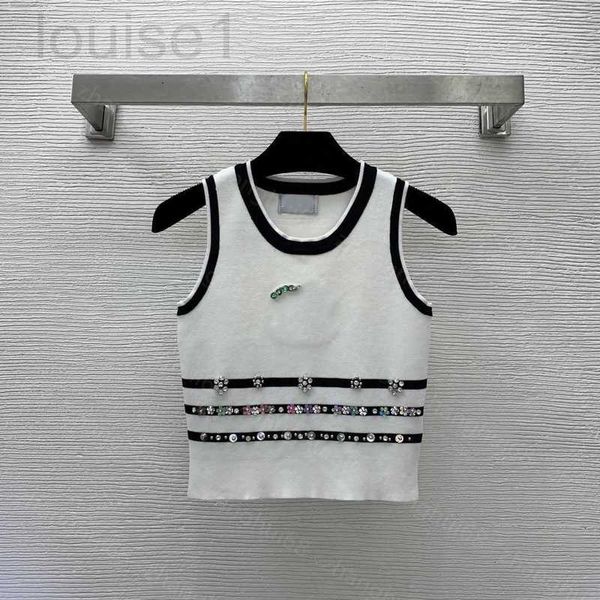 women's knits & tees designer 23ss womens clothing womens heavy industry custom colored sequin nailed beaded diamond-encrusted striped, White
women's knits & tees designer 23ss womens clothing womens heavy industry custom colored sequin nailed beaded diamond-encrusted striped, White