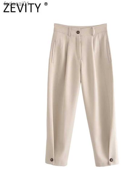 zevity women fashion solid color pleats design harem pants female zipper fly calf length trousers pantalones mujer pants p3582 l230621, Black;white
zevity women fashion solid color pleats design harem pants female zipper fly calf length trousers pantalones mujer pants p3582 l230621, Black;white