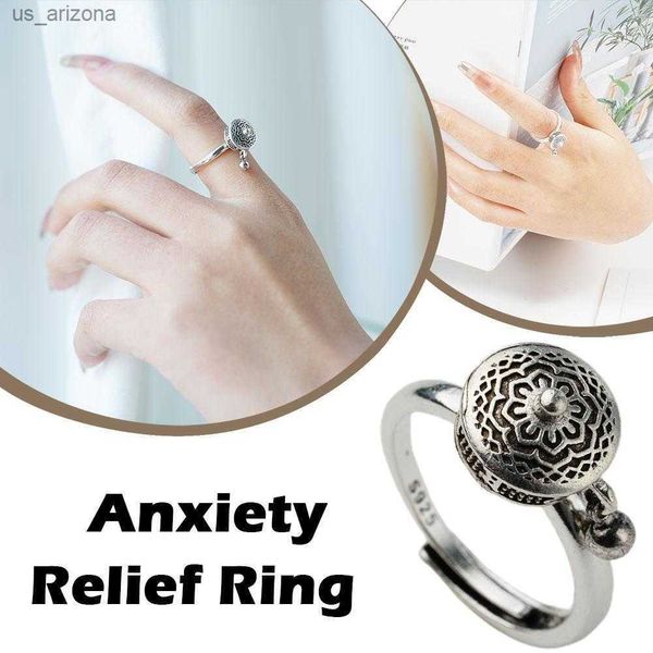 retro traditional anxiety relief ring adjustable fidget jewelry women gift rotate y anti stress anxiety ring l230620, Silver
retro traditional anxiety relief ring adjustable fidget jewelry women gift rotate y anti stress anxiety ring l230620, Silver