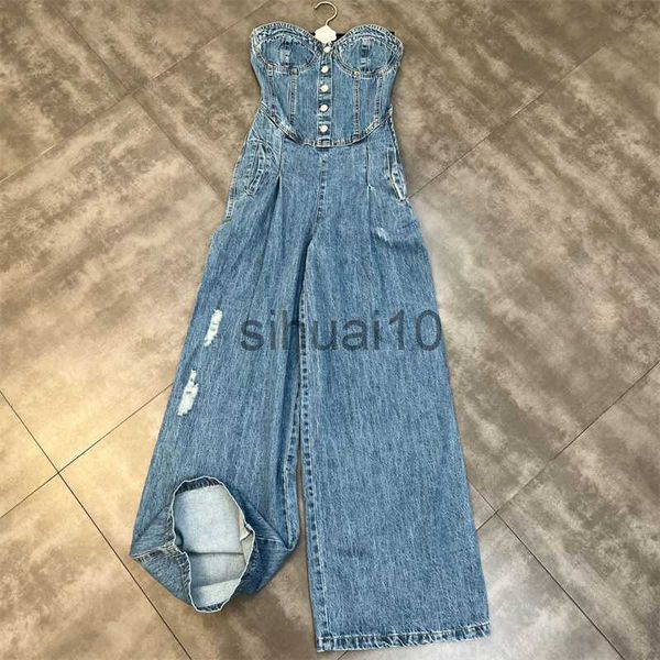 women's pants capris zcsmll strapless denim jumpsuit women's 2022 spring new korean fashion waist closing temperament female wide, Black;white
women's pants capris zcsmll strapless denim jumpsuit women's 2022 spring new korean fashion waist closing temperament female wide, Black;white